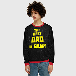 Свитшот мужской The Best Dad in Galaxy, цвет: 3D-красный — фото 2