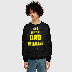 Свитшот мужской The Best Dad in Galaxy, цвет: 3D-черный — фото 2