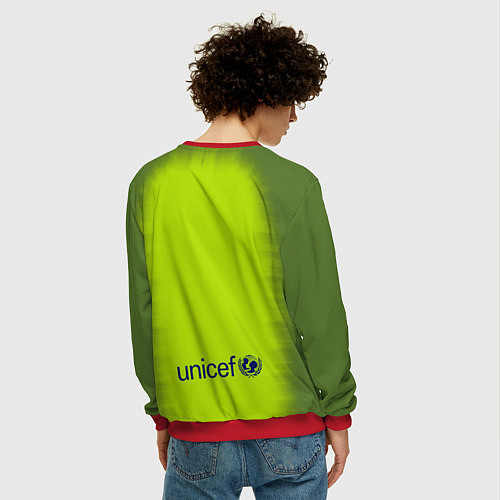 Мужской свитшот FC Barcelona: Home 18/19 / 3D-Красный – фото 4