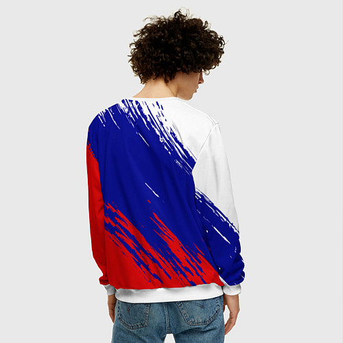 Мужской свитшот RUSSIA SPORT / 3D-Белый – фото 4