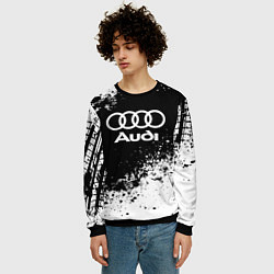 Свитшот мужской Audi: Black Spray, цвет: 3D-черный — фото 2