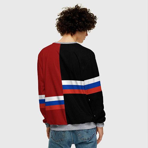 Мужской свитшот Volgograd, Russia / 3D-Меланж – фото 4