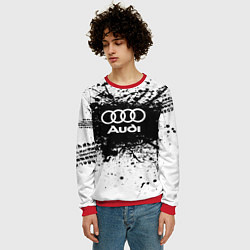 Свитшот мужской Audi: Black Spray, цвет: 3D-красный — фото 2