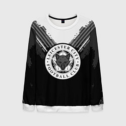 Свитшот мужской FC Leicester City: Black Style, цвет: 3D-белый