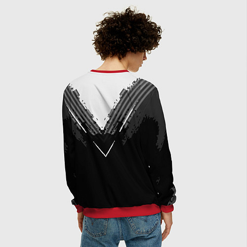 Мужской свитшот FC Real Madrid: Black Style / 3D-Красный – фото 4