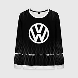Свитшот мужской Volkswagen: Black Abstract, цвет: 3D-белый