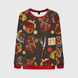 Свитшот мужской Шашлычное раздолье, цвет: 3D-красный