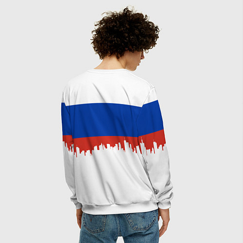 Мужской свитшот Krasnodar, Russia / 3D-Белый – фото 4