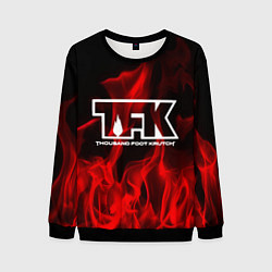 Свитшот мужской Thousand Foot Krutch: Red Flame, цвет: 3D-черный
