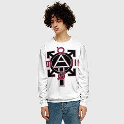Свитшот мужской 30 seconds to Mars emblem, цвет: 3D-белый — фото 2