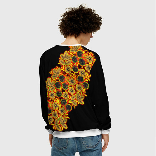 Мужской свитшот Славянская роспись / 3D-Белый – фото 4