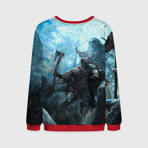 Мужской свитшот God of War: Dynasty / 3D-Красный – фото 2