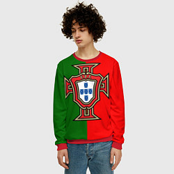 Свитшот мужской Сборная Португалии, цвет: 3D-красный — фото 2