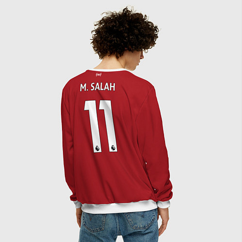 Мужской свитшот FC Liverpool: Salah Home 18/19 / 3D-Белый – фото 4