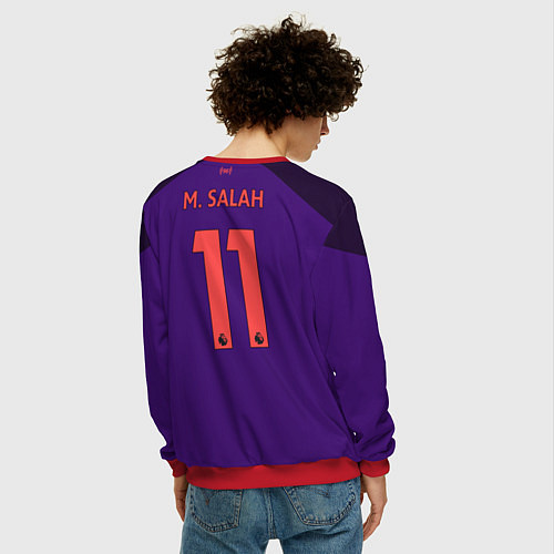 Мужской свитшот FC Liverpool: Salah Away 18/19 / 3D-Красный – фото 4