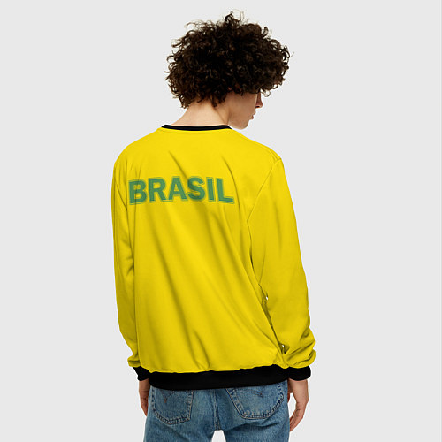 Мужской свитшот Сборная Бразилии / 3D-Черный – фото 4