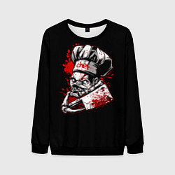 Свитшот мужской Pudge Chef, цвет: 3D-черный