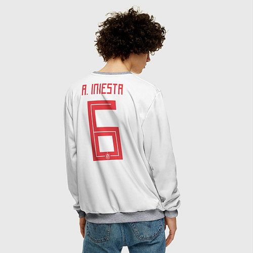 Мужской свитшот Iniesta Away WC 2018 / 3D-Меланж – фото 4