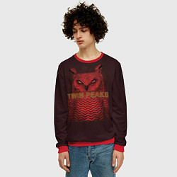 Свитшот мужской Twin Peaks: Red Owl, цвет: 3D-красный — фото 2