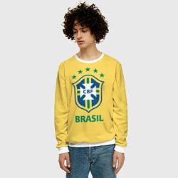 Свитшот мужской Brazil Team, цвет: 3D-белый — фото 2