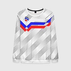 Свитшот мужской Российский футбол, цвет: 3D-белый