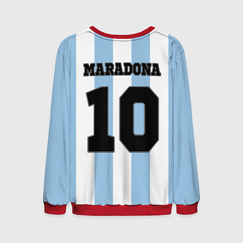 Мужской свитшот Марадона Аргентина ретро / 3D-Красный – фото 2