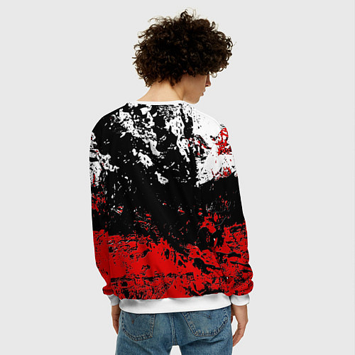 Мужской свитшот Брызги красок / 3D-Белый – фото 4