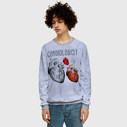Свитшот мужской Cardiologist, цвет: 3D-меланж — фото 2