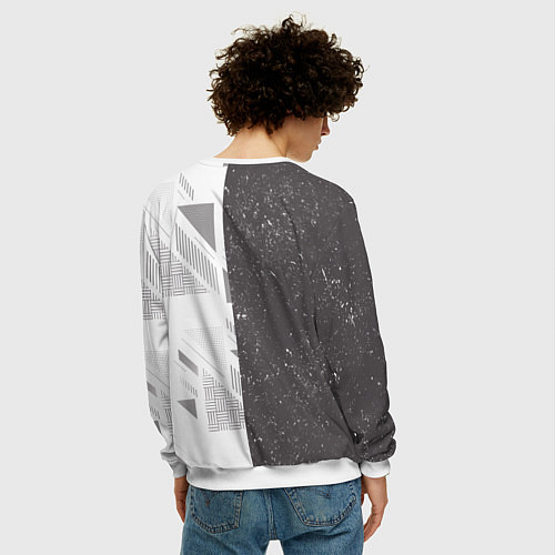 Мужской свитшот Linkin Park: Grey Form / 3D-Белый – фото 4