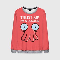 Свитшот мужской Trust Me I'm a Doctor, цвет: 3D-меланж