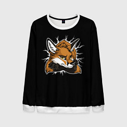 Свитшот мужской Лис уверен, цвет: 3D-белый
