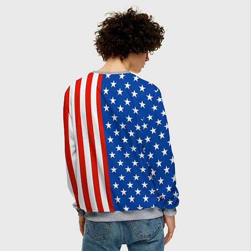 Мужской свитшот American Patriot / 3D-Меланж – фото 4