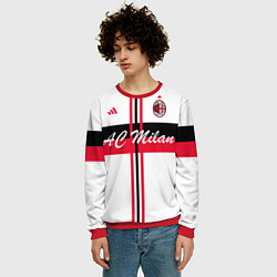 Свитшот мужской AC Milan: White Form, цвет: 3D-красный — фото 2