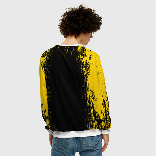 Мужской свитшот 21 Pilots: Yellow & Black / 3D-Белый – фото 4