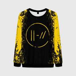 Свитшот мужской 21 Pilots: Yellow & Black, цвет: 3D-черный