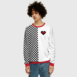Свитшот мужской ФРЕНДЗОНА: Шахматы, цвет: 3D-красный — фото 2