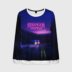Свитшот мужской Stranger Things: Neon Road, цвет: 3D-белый
