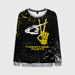 Свитшот мужской TOP: Skeleton Clique, цвет: 3D-меланж
