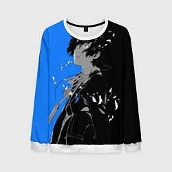 Свитшот мужской Makoto Yuki: Persona 5, цвет: 3D-белый