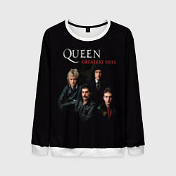 Свитшот мужской Queen: Greatests Hits, цвет: 3D-белый