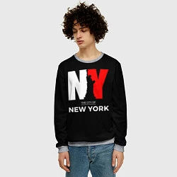 Свитшот мужской New York City, цвет: 3D-меланж — фото 2