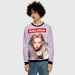 Свитшот мужской Billie Eilish: Bored, цвет: 3D-черный — фото 2