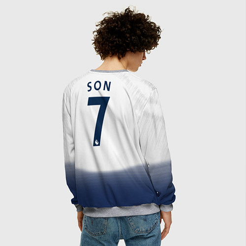 Мужской свитшот FC Tottenham: Son Home 18-19 / 3D-Меланж – фото 4