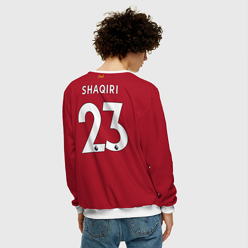 Мужской свитшот FC Liverpool: Shaqiri Home 19-20 / 3D-Белый – фото 4