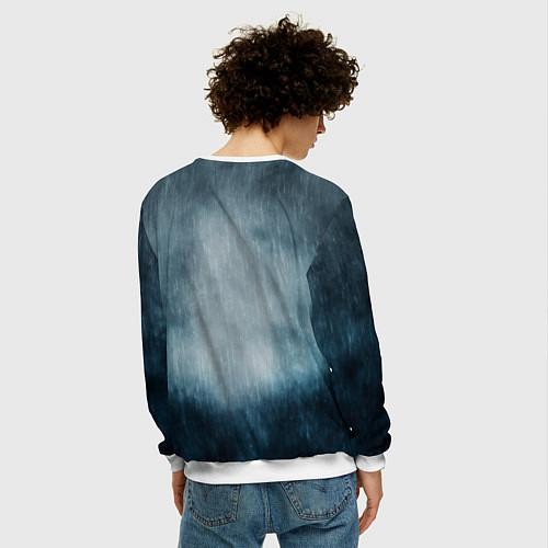 Мужской свитшот Grumpy Cat / 3D-Белый – фото 4