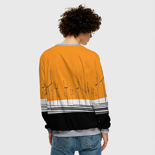 Мужской свитшот Muse: Orange Mood / 3D-Меланж – фото 4