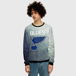 Свитшот мужской St Louis Blues, цвет: 3D-черный — фото 2