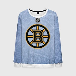 Свитшот мужской Boston Bruins: Hot Ice, цвет: 3D-белый