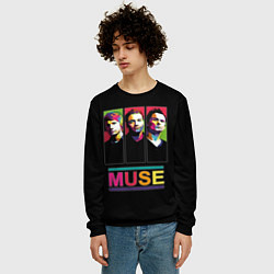 Свитшот мужской Muse pop-art, цвет: 3D-черный — фото 2