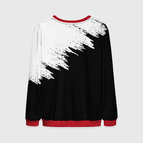 Мужской свитшот ЧЁРНЫЙ КЛЕВЕР / 3D-Красный – фото 2